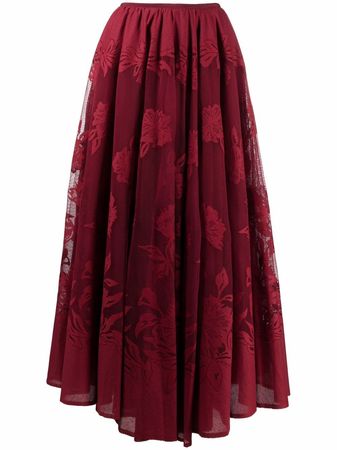 Giambattista Valli floral-embroidered Long Skirt - Farfetch