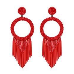 unique red earrings -