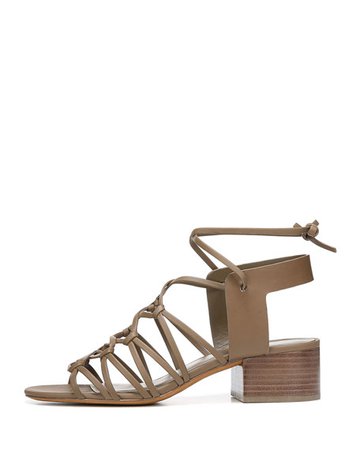 Vince Beaumont Knotted Leather Gladiator Sandals