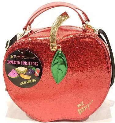 Betsey Johnson Apple Insulated Lunch Tote Box Bag Kitsch NEW WITH TAG | eBay
