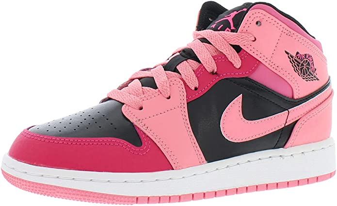 Amazon.com | Nike Jordan Youth Air Jordan 1 Mid (GS) 554725 662 Coral Chalk - Size 3.5Y | Basketball