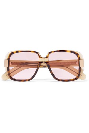 Gucci | Square-frame tortoiseshell acetate sunglasses | NET-A-PORTER.COM