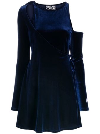 Versace Jeans Couture cut-out Velvet Dress - Farfetch