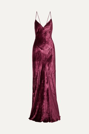 Burgundy The Serena velvet maxi dress | Cami NYC | NET-A-PORTER