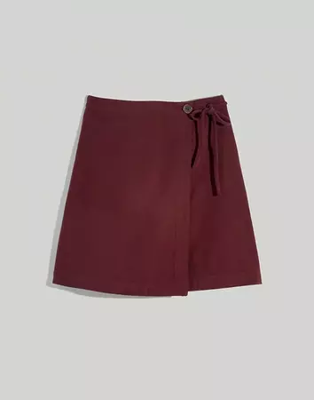 Moleskin Side-Tie Mini Skirt
