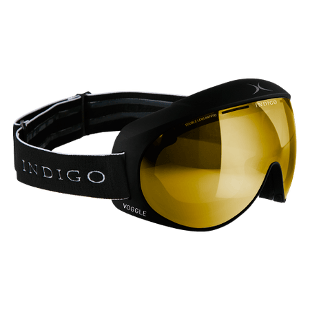 Indigo OTG Ski Goggles Voggle Black Mirror Gold