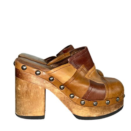 HOLD 8/5 Vintage platform patchwork leather sandals ... - Depop