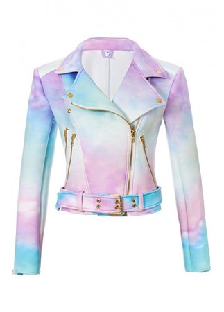 Pastel Ombre Leather Jacket