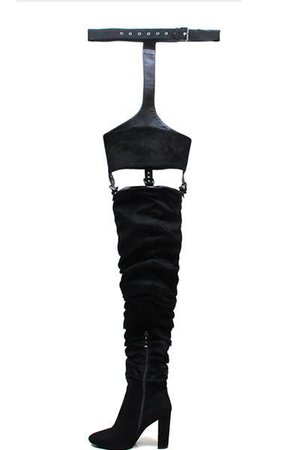 Delina Strap Thigh High Boots - AMEKANA.COM