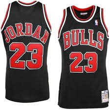 Bulls Store Big & Tall Men's Michael Jordan Chicago Bulls Mitchell and Ness Swingman Black Throwback Jersey