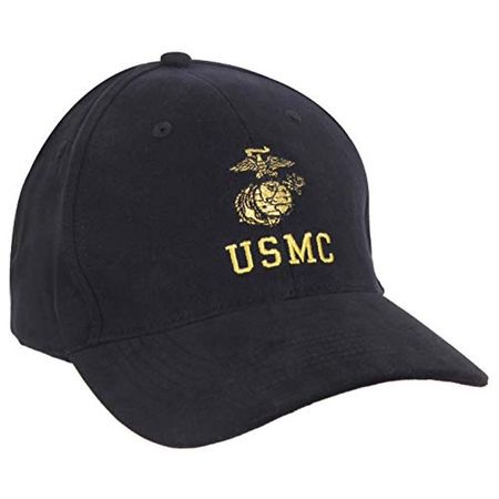 Rothco USMC G&A Insignia Cap, Black/Gold - Walmart.com