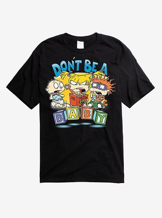 Rugrats Don't Be a Baby Black T-Shirt