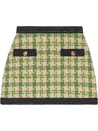 Gucci Houndstooth mini skirt $1,500 - Shop SS19 Online - Fast Delivery, Price