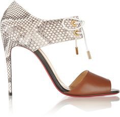 Christian Louboutin Mayerling 100 leather and python sandals