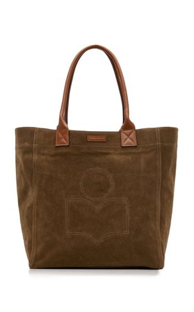 Yenky Logo-Embroidered Suede Tote Bag By Isabel Marant | Moda Operandi