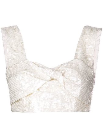 Beau Souci Sequin Embellished Cropped Top - Farfetch