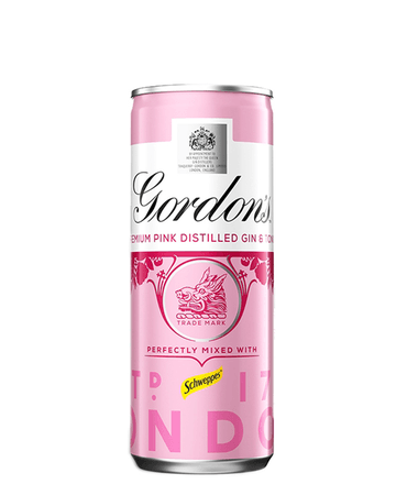 Buy Spirits Online | Gordon's Pink Gin & Schweppes Tonic Premixed Can, 250 ml | The Bottle Club