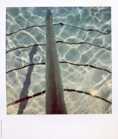 Polaroid Photograph Of Swimming Pool Stairs And Refreshing Water | Stocksy United