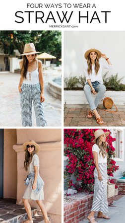 straw hat polyvore article - Google Search