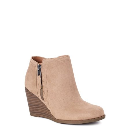 Time and Tru - Time and Tru Wedge Bootie (Women's) (Wide Width Available) - Walmart.com - Walmart.com