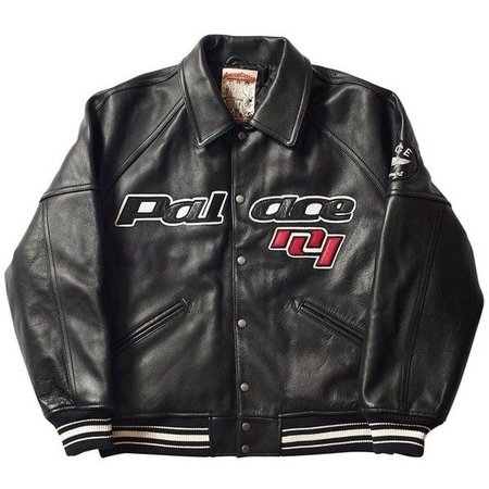 black leather racers / varsity jacket