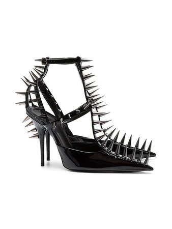 Balenciaga Black Knife 110 Spike Patent Leather Pumps $1,650 - Buy AW18 Online - Fast Global Delivery, Price