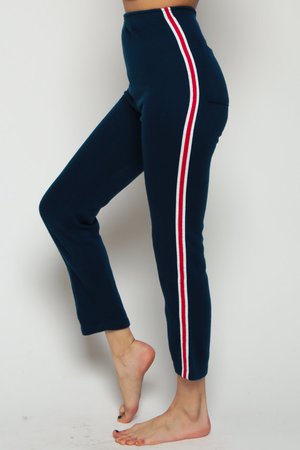 Sweatpants Track Pants 80s Old School Jogging Blue Striped