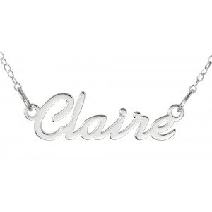 Name Necklace in Sterling Silver - Claire