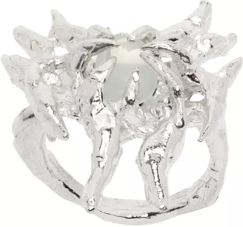 harlot-hands-ssense-exclusive-silver-soul-butterfly-ring.jpg (848×792)