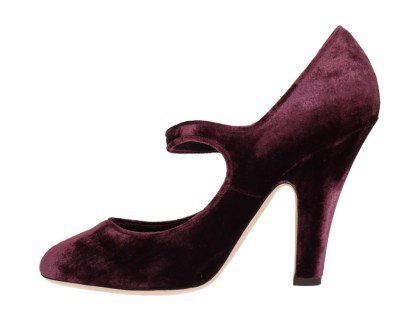 Purple Velvet Mary Janes Leather Shoes – Brand Agent