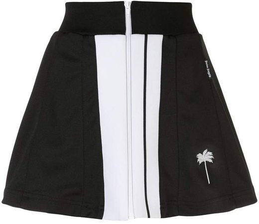 contrast-panel mini-skirt
