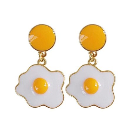 Fried Egg Earrings | Kawaii Style Jewelry