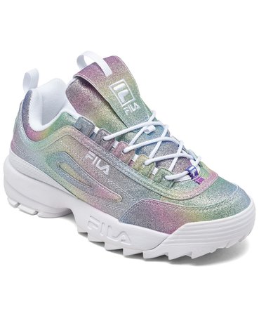Fila Big Girls Disruptor II Glimmer Casual Sneakers from Finish Line & Reviews - Finish Line Kids' Shoes - Kids - Macy's