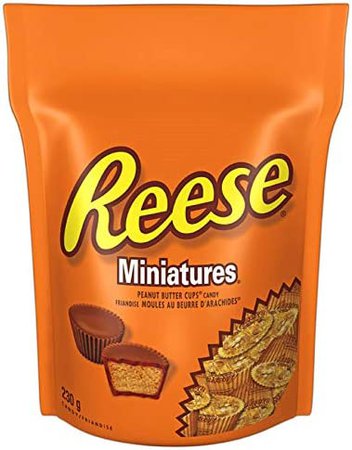 Amazon.com : REESE Chocolate Candy Peanut Butter Cups, Miniatures, 230 Gram : Candy : Grocery & Gourmet Food