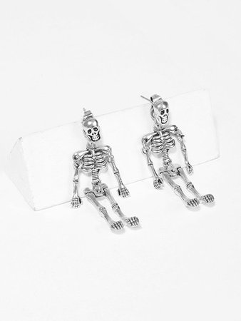 Halloween Skeleton Shaped Drop Earrings 1pair | SHEIN USA