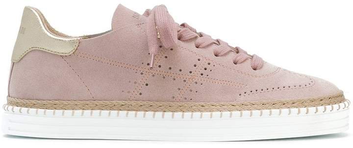 perforated low top sneakers