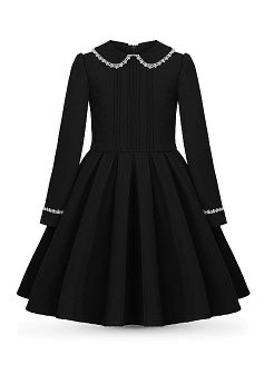 black white lace dress