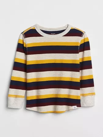 Stripe Textured Long Sleeve T-Shirt | Gap