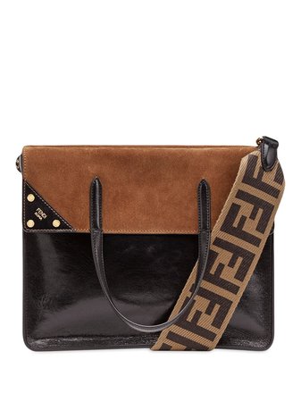 Black Large Fendi Flip Shoulder Bag | Farfetch.com