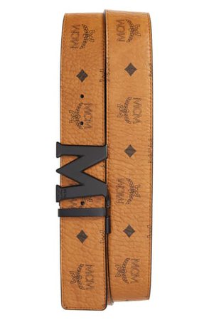 MCM Reversible Signature Leather Belt | Nordstrom