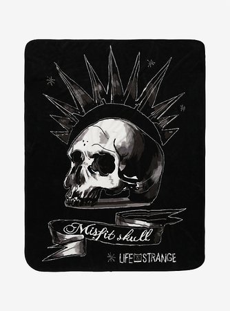 Life Is Strange Misfit Skull Throw Blanket