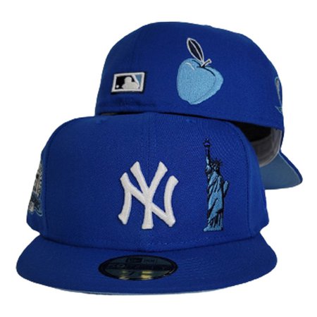 Royal Blue New York Yankees Icy Blue Bottom 27X World Champions Side P – Exclusive Fitted Inc.