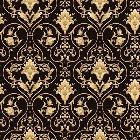 Black and Gold Victorian Scroll Wallpaper | VINTAGE | Pinterest ... Pinterest Black and Gold Victorian Scroll Wallpaper