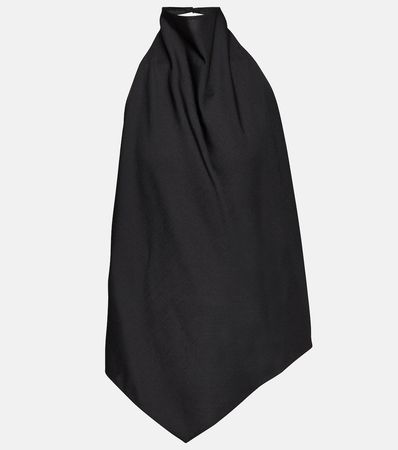 Bence Halterneck Wool Top in Black - The Row | Mytheresa