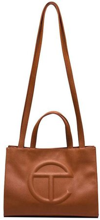 brown medium logo shopping bag