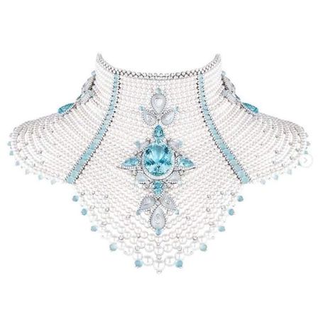 Boucheron Pearl Aquamarine necklace neckpiece