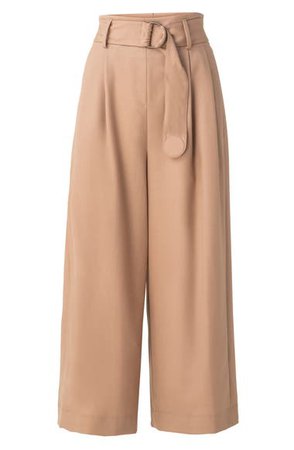Akris punto Fiorella Belted Wool Flannel Culottes | Nordstrom