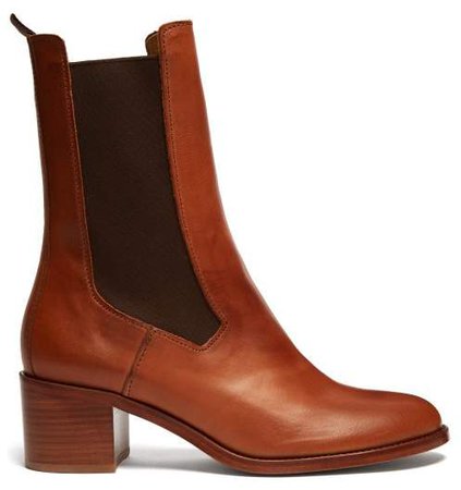 Nicole Leather Chelsea Boots - Womens - Tan