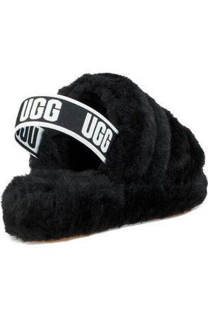 UGG® Fluff Yeah Genuine Shearling Slingback Sandal (Women) | Nordstrom