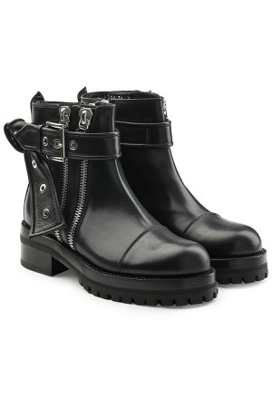 Embellished Leather Ankle Boots Gr. EU 39